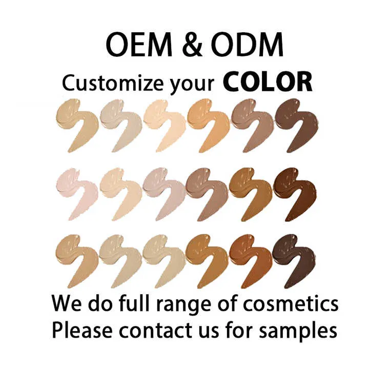 ماكياج أساس غير لامع مقاوم للماء بعلامة تجارية خاصة بكريم الأساس السائل بدون شعار Private Label Matte Waterproof Foundation Makeup No Logo Liquid Foundation