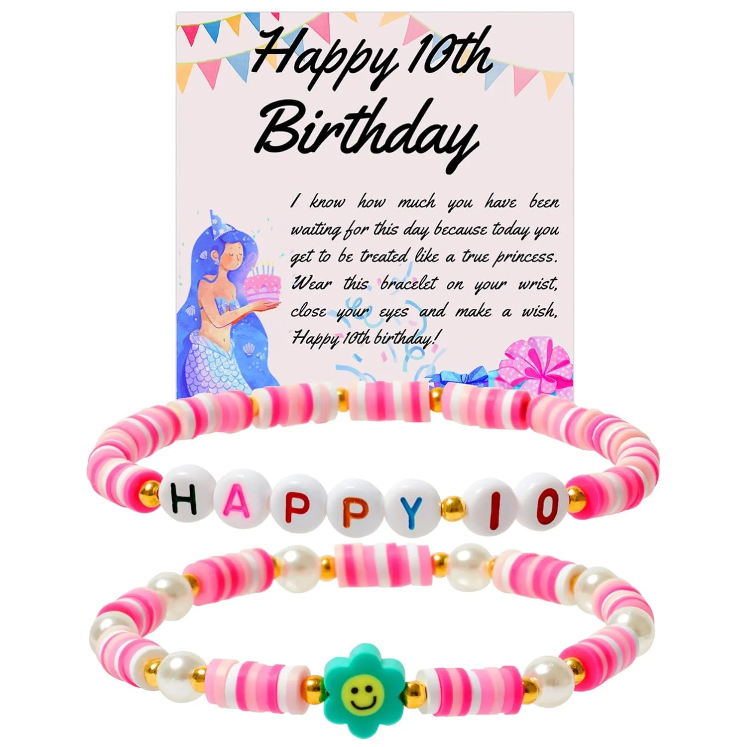 10th Birthday Gifts for Girls, Happy 10th Birthday, Ten Year Old Girl Gift, 10 Year Old Girl Birthday Gifts, 10 Years Girl Gift Ideas, Bracelet Gift for 10 Years Girl Trendy 2024 (10th Birthday Gift)