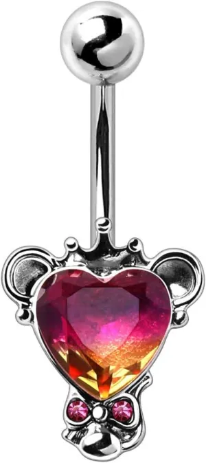 14GA Princess Mouse Navel/Belly Button Ring