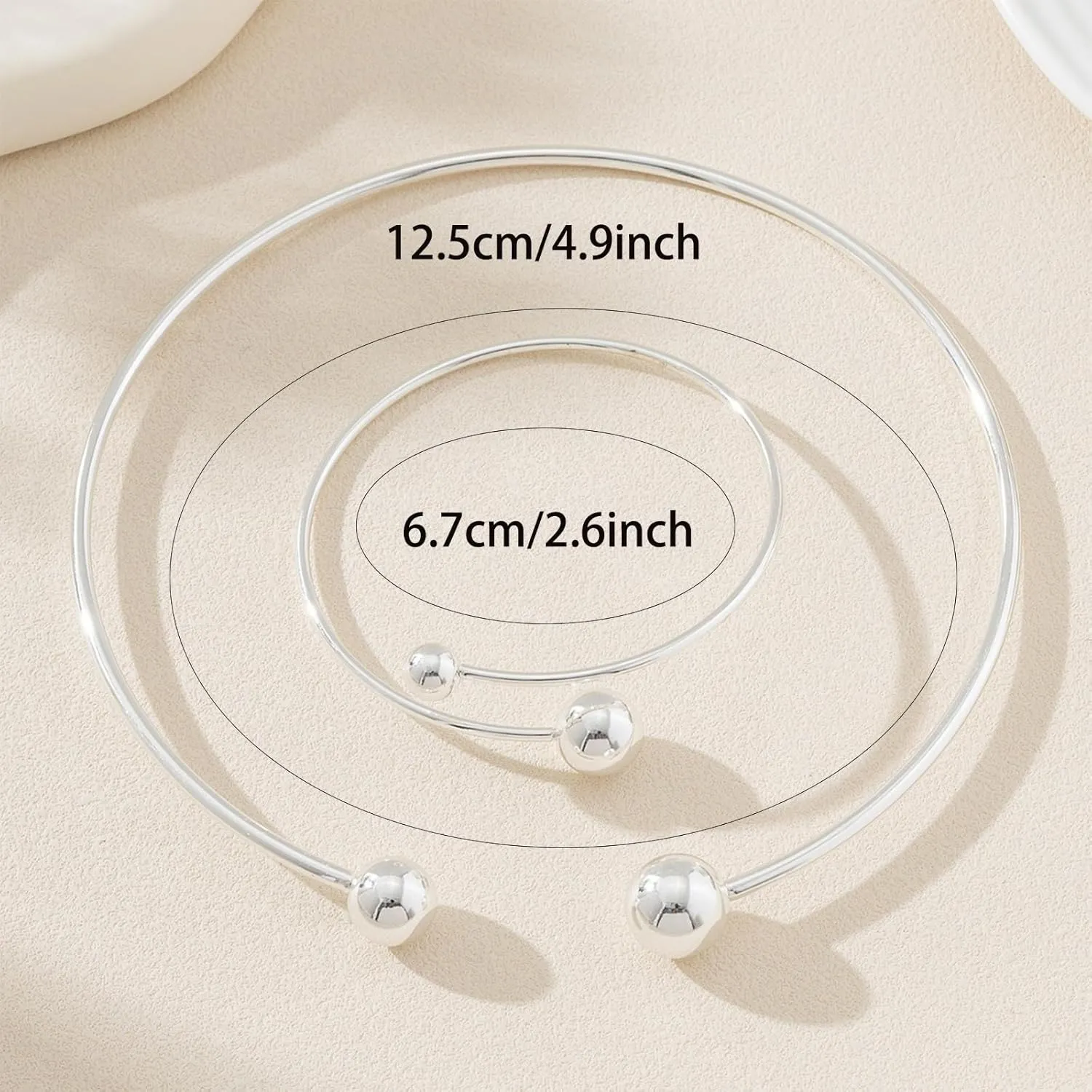 14K Gold Collar Necklace for Woman Trendy Silver Choker Necklaces for Woman Statement Open Round Collar Choker Necklace