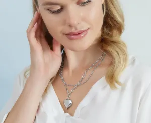 14K Gold Plated Heart Necklace, Silver Heart Necklace, Diamond Necklace, Solitaire Necklace | Adjustable Chain, Minimalist, Tiny Dainty Heart Choker Necklaces with Gift Box