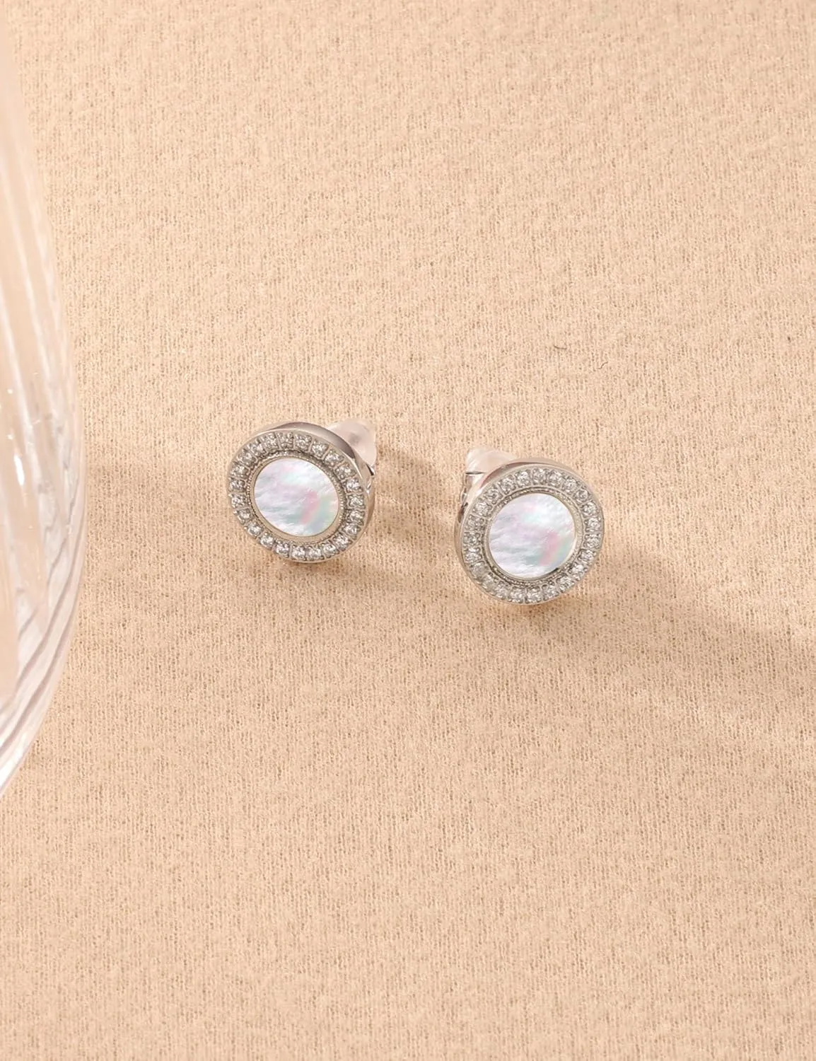 3 Pairs Shell Earrings for Women, Gold Plated Cubic Zirconia Star, Heart, Round, Hypoallergenic 316L Stainless Steel, Elegant Beach Earrings, Perfect Valentines Day, Christmas, and Mothers Day Gift