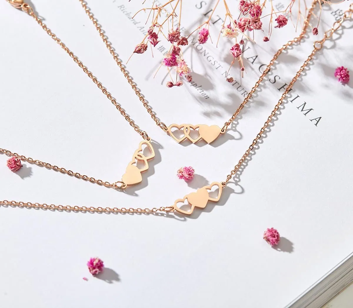 3 Sisters Bracelets Best Friends Necklace for 3 Set of 3 Heart Bracelets 3 BFF 3 Bestie Long Distance Friendship Gift