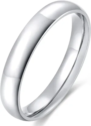 4mm 6mm Stainless Steel Ring Plain Dome High Polished Wedding Band Comfort Fit Size 4-12 4mm 6mm Stainless Steel Ring Plain Dome High Polished Wedding Band Comfort Fit Size 4-12