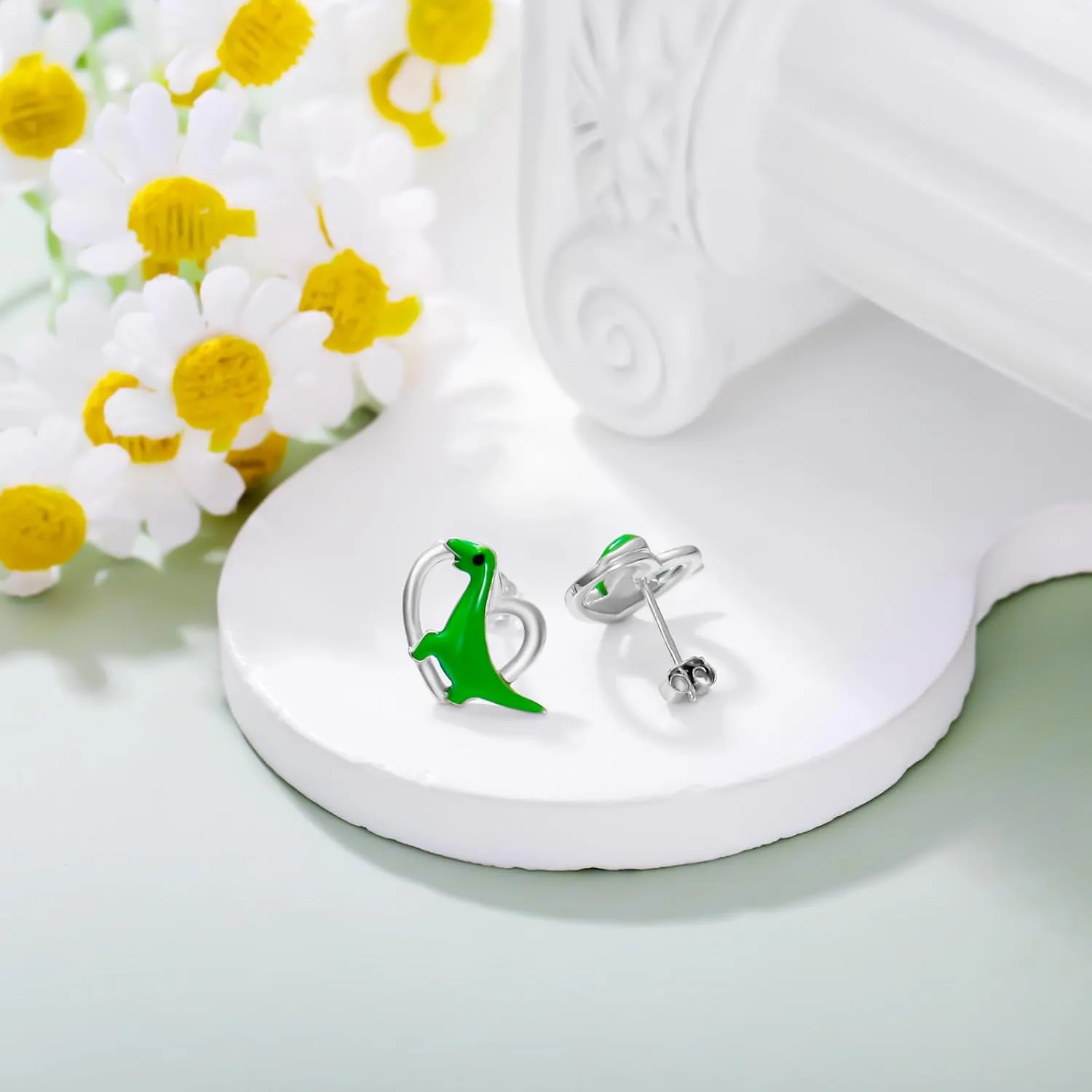 925 Sterling Silver Animal Heart Studs Earrings Jewelry Cute Gifts for Women