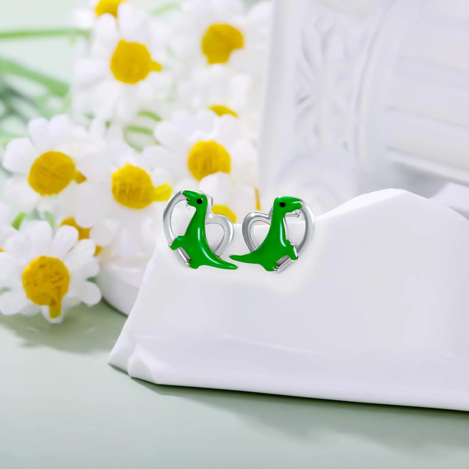 925 Sterling Silver Animal Heart Studs Earrings Jewelry Cute Gifts for Women