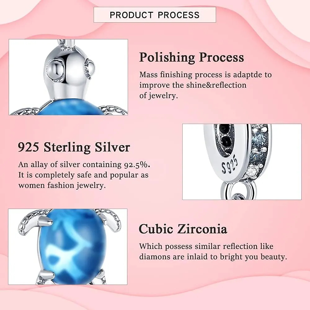 925 Sterling Silver Bead Charm for Pandora Charms Bracelets and Necklaces for Woman 5A Cubic Zirconias Dangle Pendant,Jewelry Bead