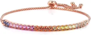 925 Sterling Sliver Tennis Bracelets for Women Teen Girls Round/Oval/Princess Shaped Created Gemstone Adjustable/Link Bracelets