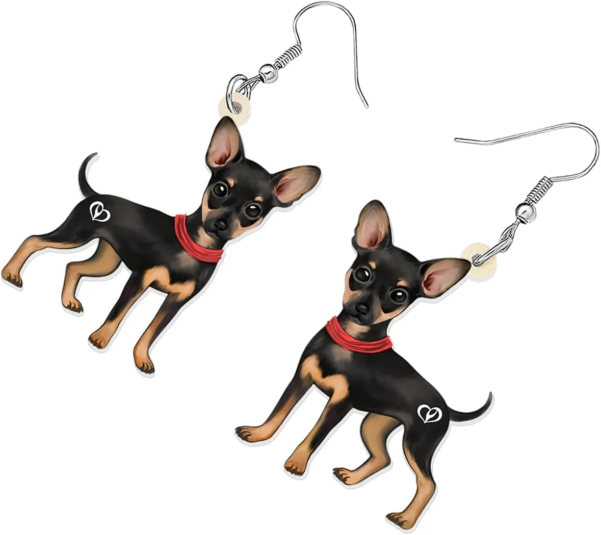 Acrylic Cute Chihuahua Dog Earrings Puppy Pets Dangle Charms Jewelry Comforting Gifts For Women Doggy Lovers Accessories