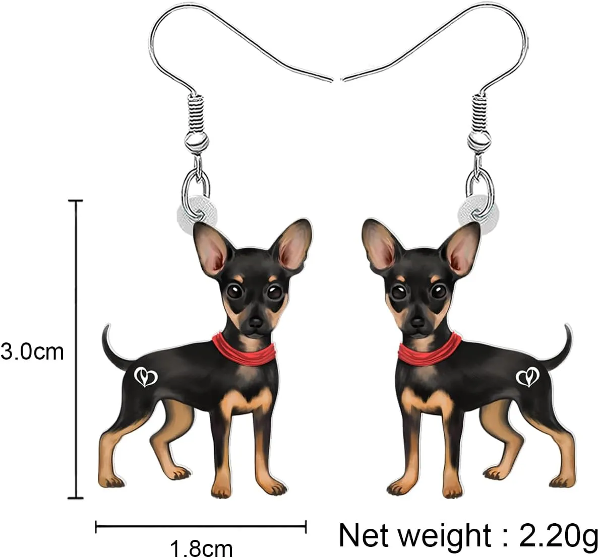 Acrylic Cute Chihuahua Dog Earrings Puppy Pets Dangle Charms Jewelry Comforting Gifts For Women Doggy Lovers Accessories
