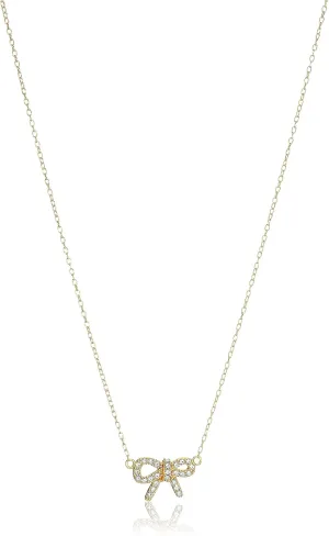 Amazon Essentials Crystal Motif Necklace Pendant in Sterling Silver, 16"   2" Extender , (previously Amazon Collection)