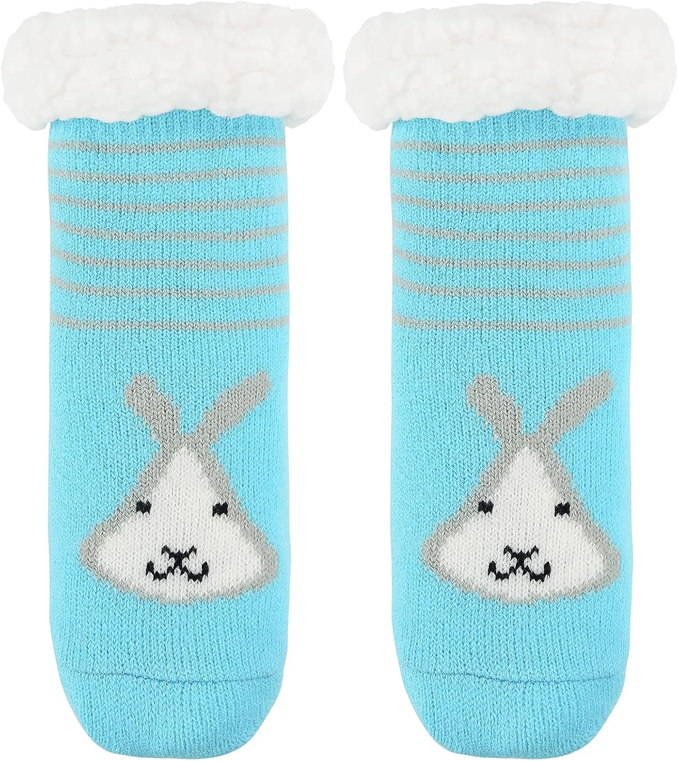 American Trends Kids Slipper Socks Winter Boys Girls Fuzzy Christmas Sock Non Slip Animal Fleece Cozy Sock