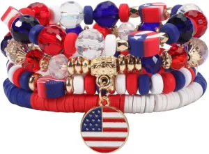 Ardorchid Halloween Bracelets for Women Pumpkin Ghost Steleton Bat Skull Beaded Stackable Stretchy Bracelet Rugby Thanksgiving Christmas Heishi Bracelets