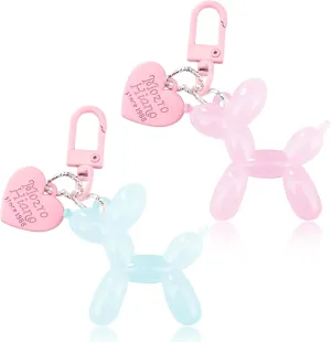 Balloon Dog Keychain for Women, Cute Purse Charm Pendant for Handbag,Keys