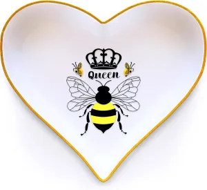 Bee Ring Holder Dish Tray, Gifts For Women Teens Girls Kids, Bee Lovers Themed Stuff Accessories Things Decor Merch, Home Room Ring Earrings Necklace Organizer Holder!