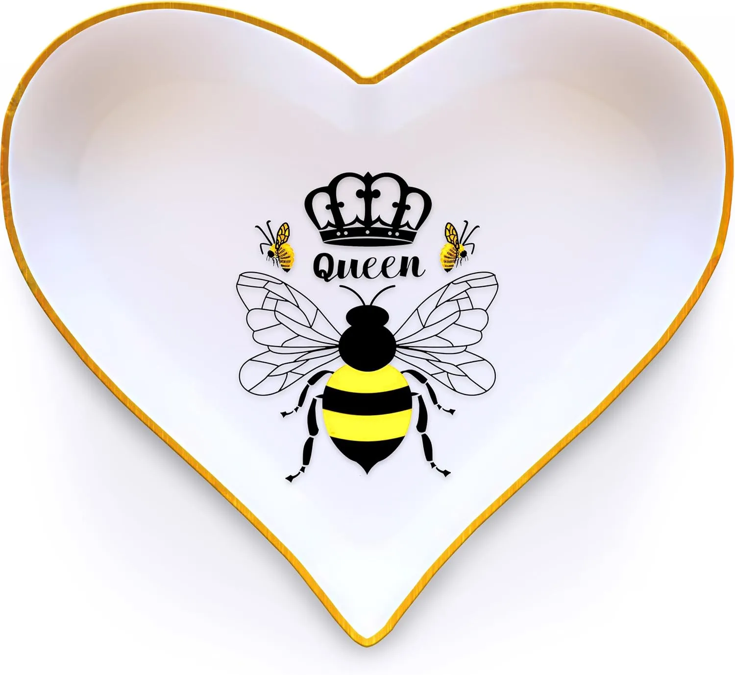 Bee Ring Holder Dish Tray, Gifts For Women Teens Girls Kids, Bee Lovers Themed Stuff Accessories Things Decor Merch, Home Room Ring Earrings Necklace Organizer Holder!