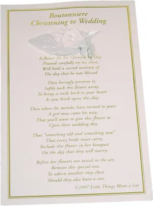 Boys Christening to Wedding Boutonniere