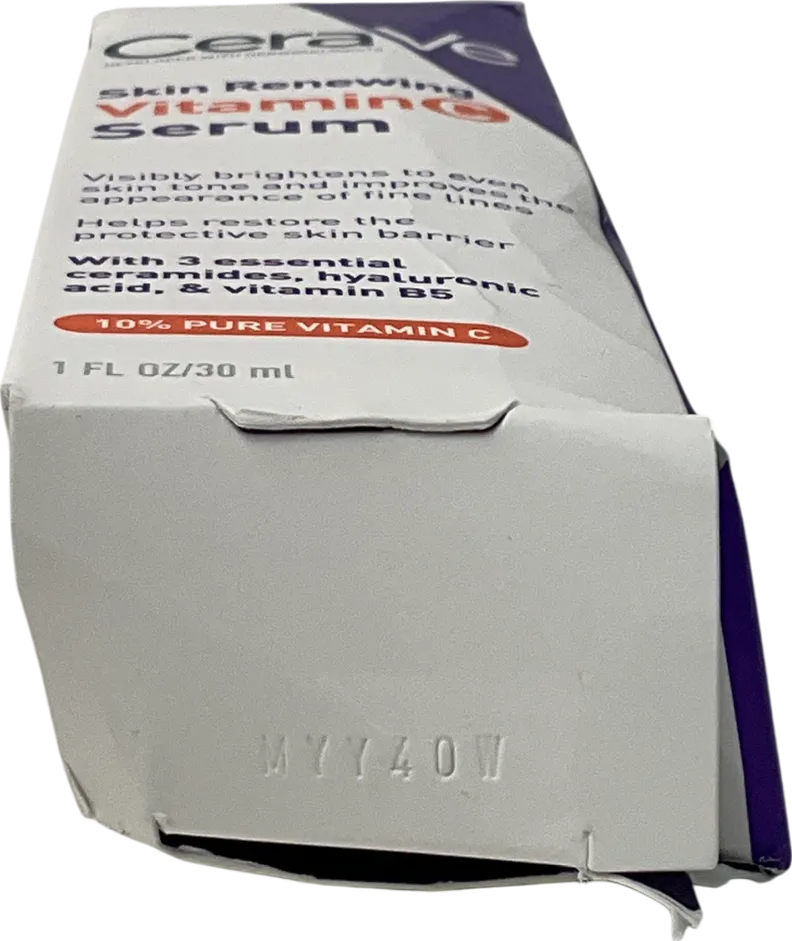 Cerave Renewing 10% Pure Vitamin C Serum With Ceramides For Brighter & Smoother Skin 30ml