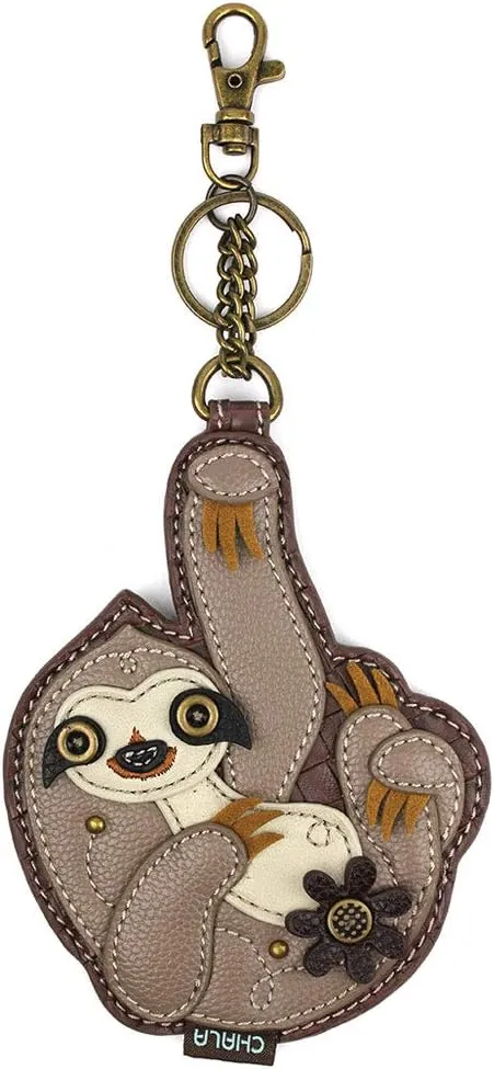 CHALA Wilderness Collection Women's Decorative Key Fob/Coin Purse Accessory (Sloth)