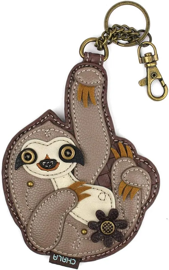 CHALA Wilderness Collection Women's Decorative Key Fob/Coin Purse Accessory (Sloth)