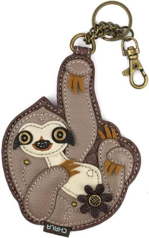 CHALA Wilderness Collection Women's Decorative Key Fob/Coin Purse Accessory (Sloth)