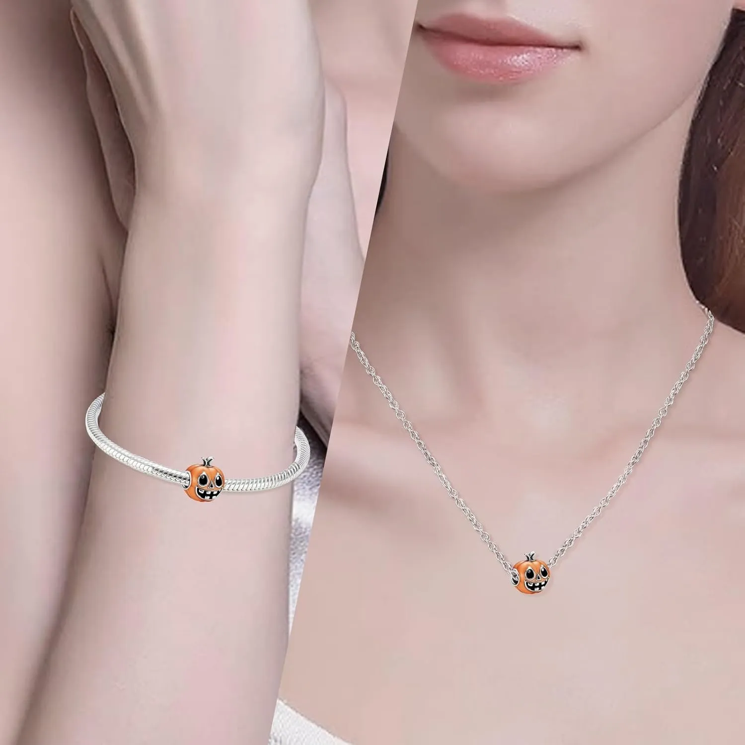 Charms Beads 925 Sterling Silver Christmas Halloween Dangle Pendant with 5A Cubic fits for Charms Bracelets for Woman Girl Mother's Day Christmas Birthday Gift