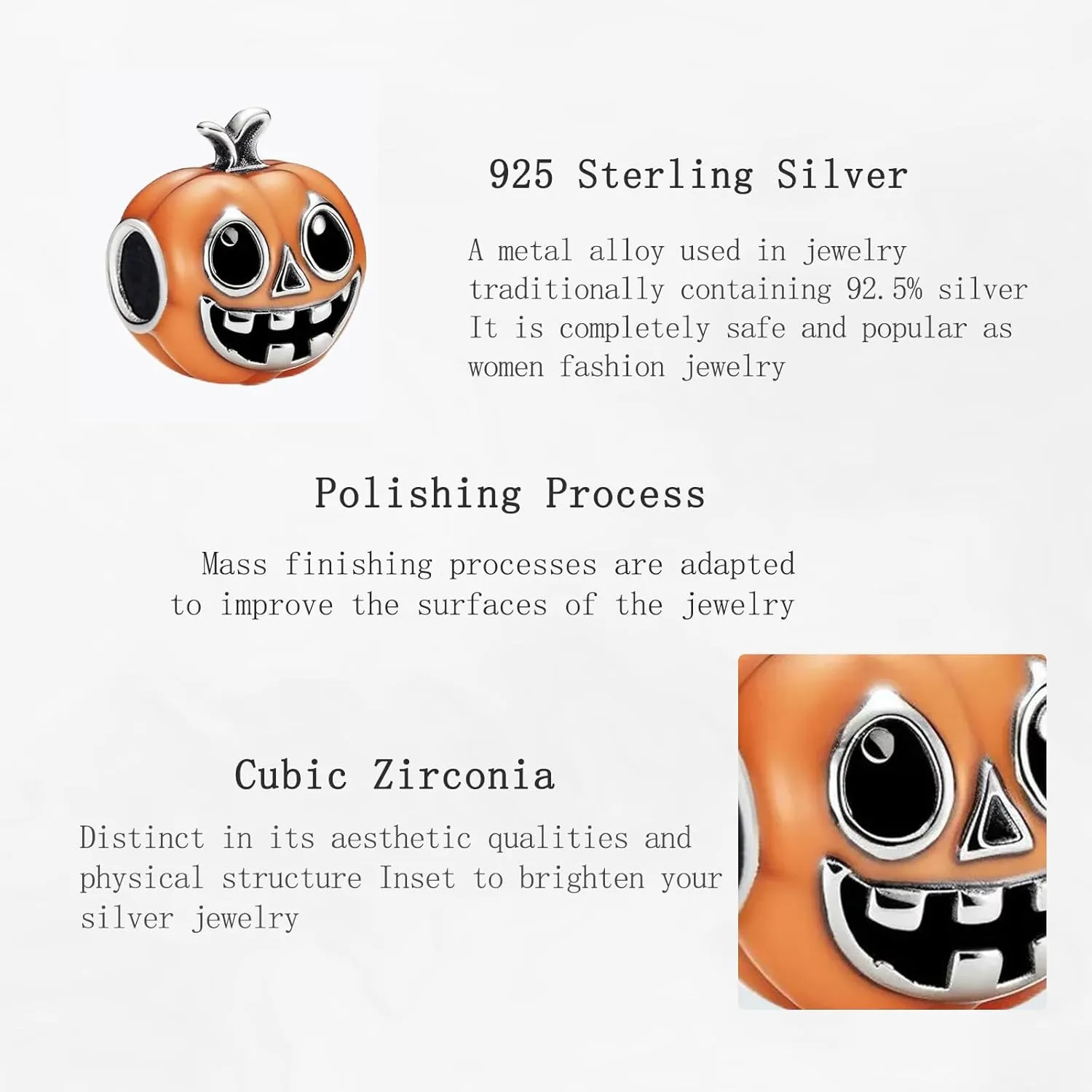 Charms Beads 925 Sterling Silver Christmas Halloween Dangle Pendant with 5A Cubic fits for Charms Bracelets for Woman Girl Mother's Day Christmas Birthday Gift