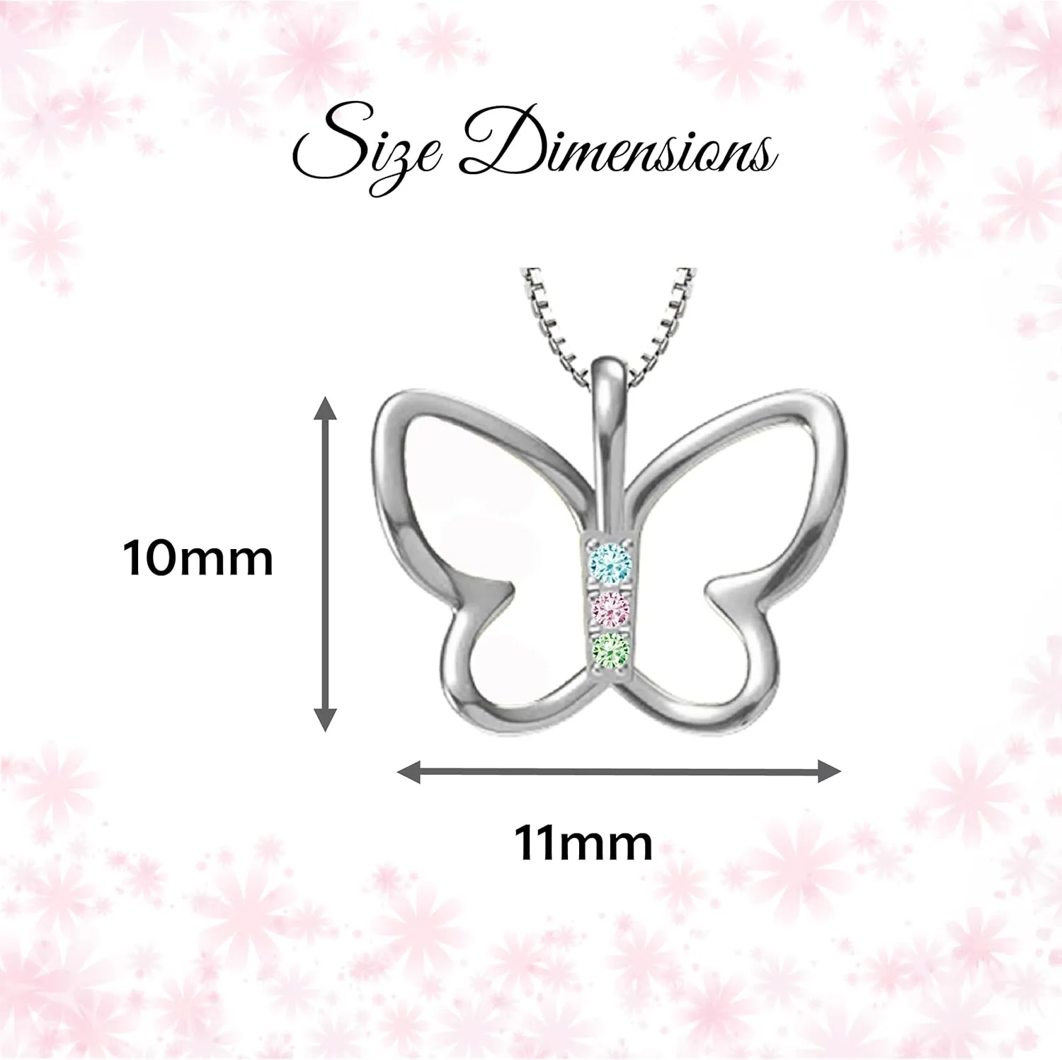 Cherished Moments Girl's Sterling Silver Butterfly Necklace Gift for Toddlers, Little Girls, Teens or Women