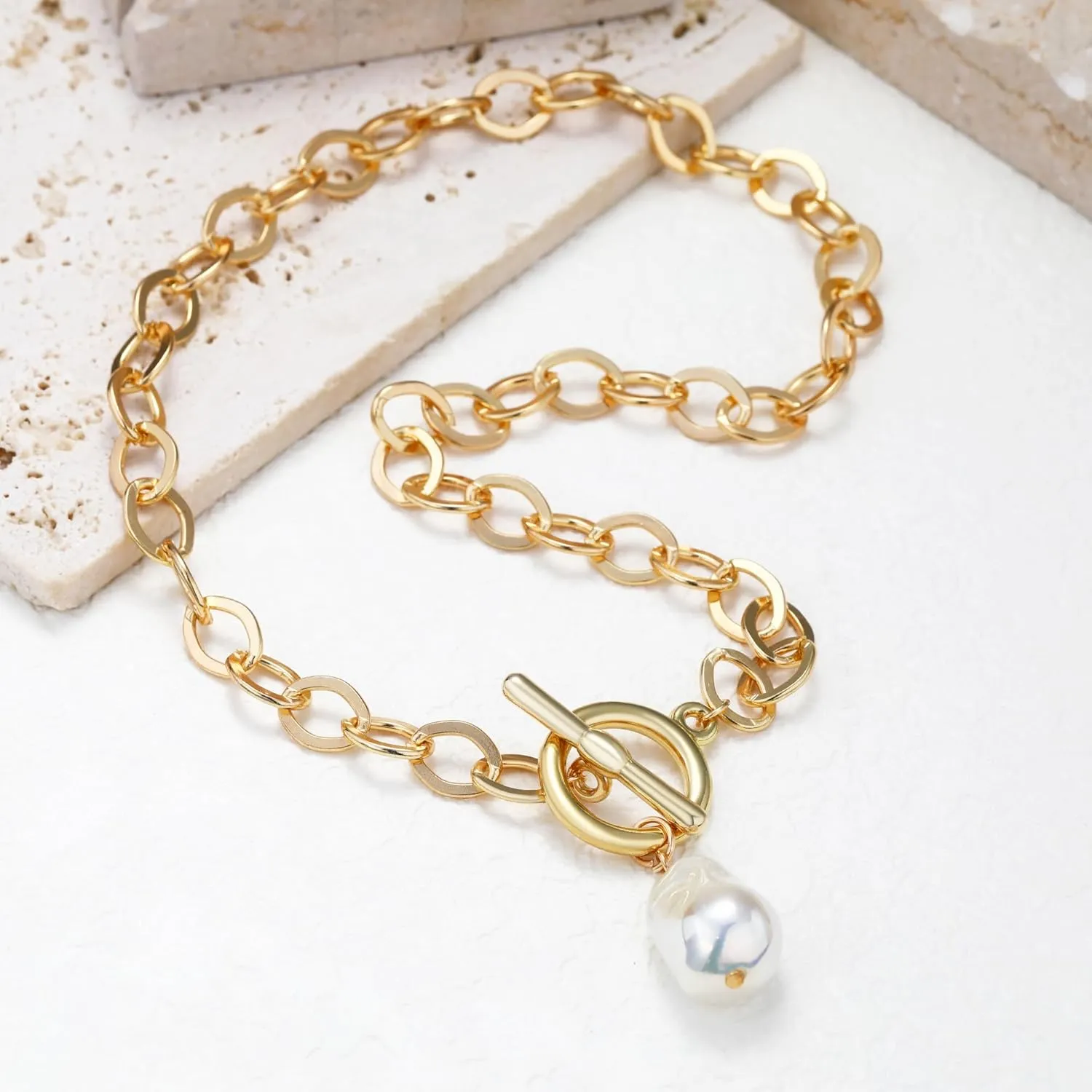 Chunky Gold Sun Heart Pendant Charm Necklace for Women 18K Gold Plated Thick Paperclip Chain Choker Necklaces Hip Hop Valentines Day Gift Jewelry