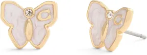COACH Women's Signature Butterfly Stud Earrings