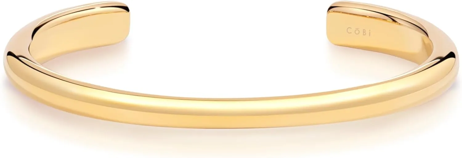 COBI 18K Gold Plated Silver Beaded Bracelets for Women, Chunky Thick Paperclip Chains, Stackable Balls Stretch Bracelet, Irregular Freshwater Pearl Pendant, Hypoallergenic Everyday Wear, Ideal Gifts