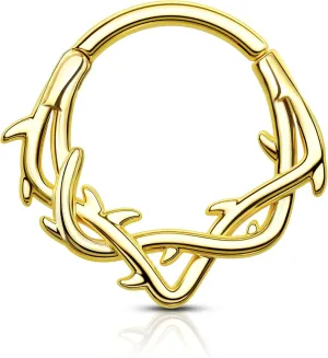 COCHARM Septum Rings,16G Vine Septum Jewelry,Dainty Helix Daith Earrings,Stainless Steel Septum Daith Piercing Jewelry