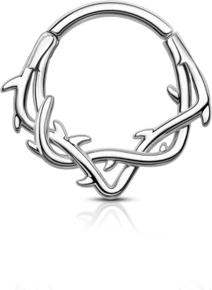 COCHARM Septum Rings,16G Vine Septum Jewelry,Dainty Helix Daith Earrings,Stainless Steel Septum Daith Piercing Jewelry