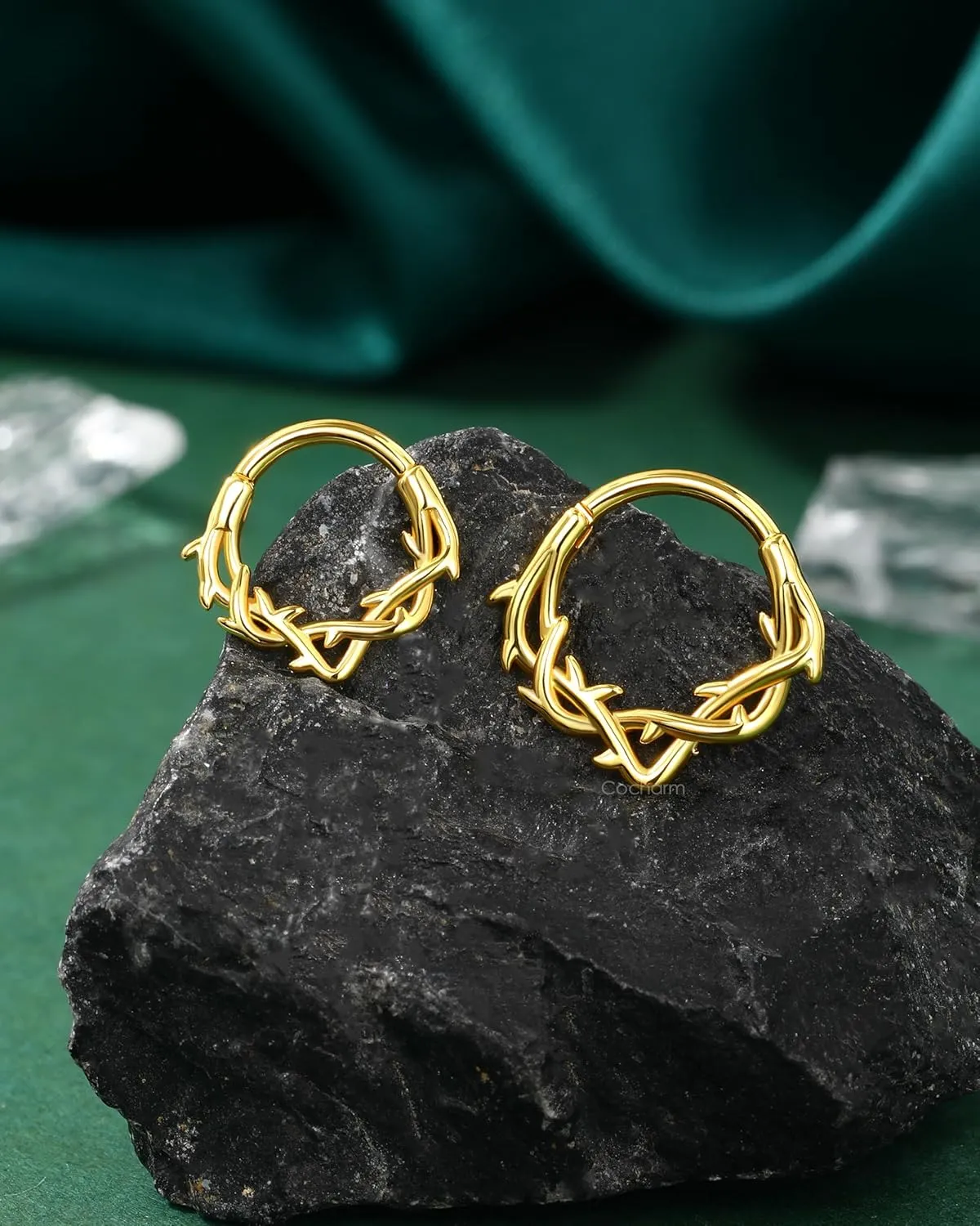 COCHARM Septum Rings,16G Vine Septum Jewelry,Dainty Helix Daith Earrings,Stainless Steel Septum Daith Piercing Jewelry