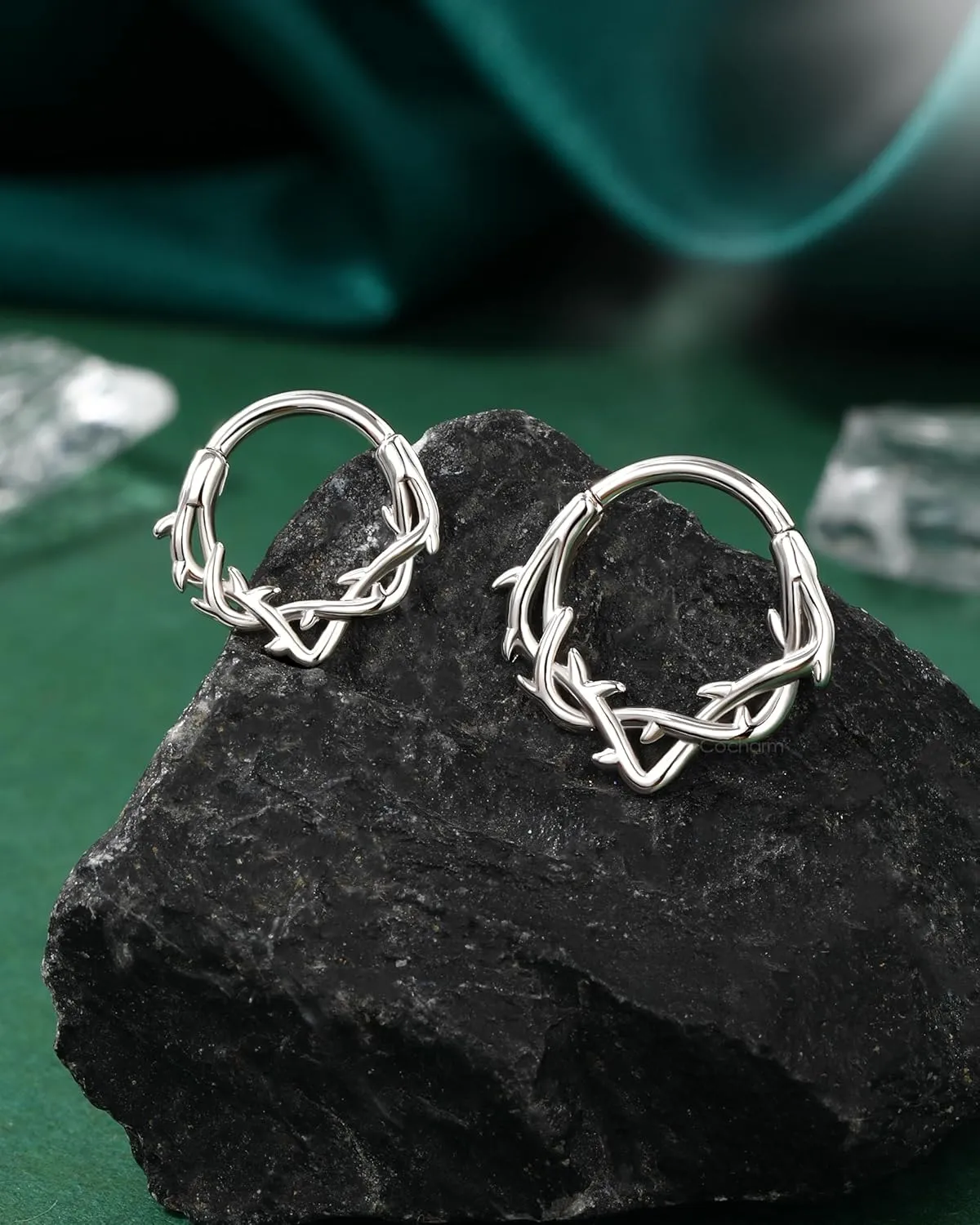 COCHARM Septum Rings,16G Vine Septum Jewelry,Dainty Helix Daith Earrings,Stainless Steel Septum Daith Piercing Jewelry