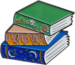 Creative Book Shaped Enamel Pin, Fantasy Book Badge For Book Lover, Creative Book Shaped Lapel Pin Reading Enthusiasts and Bookworms for Women's Men