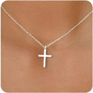 Cross Necklace for Women14K Gold Plated Cross Necklace Trendy Gold Jewelry Gifts for Women Trendy