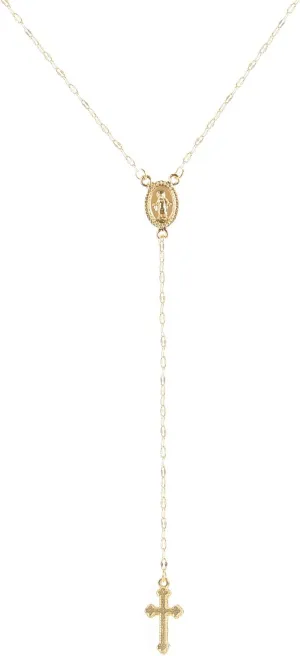 Cross Pendant Necklace Long Trendy Simple Y Tassel Chain Drop Necklaces Chain Faith Gold Jewelry for Women Gift