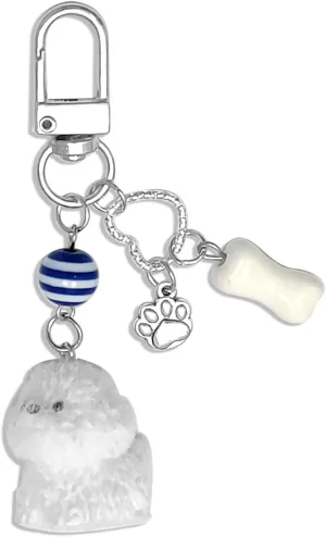Cute Keychain Fuzzy Dog Puppy Decor Keychains Aesthetic Y2K Bag Charm Key Chains Accessories for Keys Bags Camera