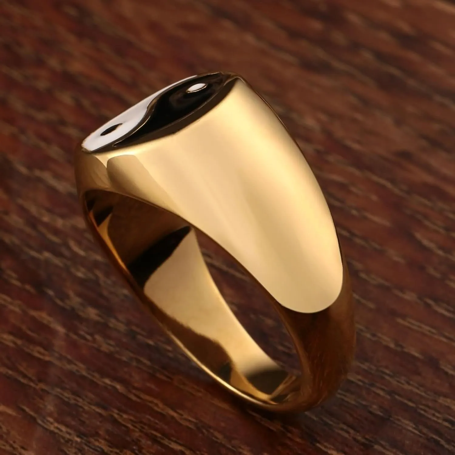 Daesar Couples Wedding Rings Sets, Engagement Ring for Women and Men Stainless Steel Polished Yin Yang Silver Gold