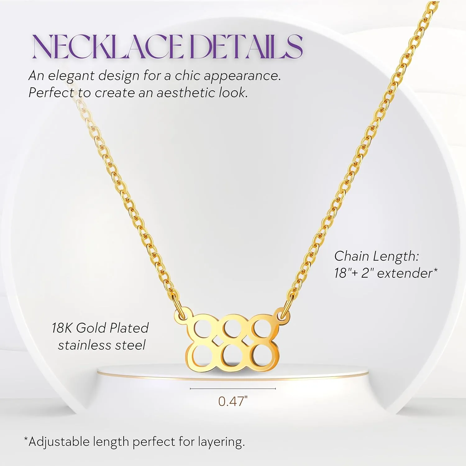 Dainty Angel Numbers Necklace  Numerology Pendant for Guidance, Inspiration, Manifestation & Law of Attraction  Waterproof Gold Necklace for Women  Non-Tarnish Jewelry  Meaningful Gift for Women