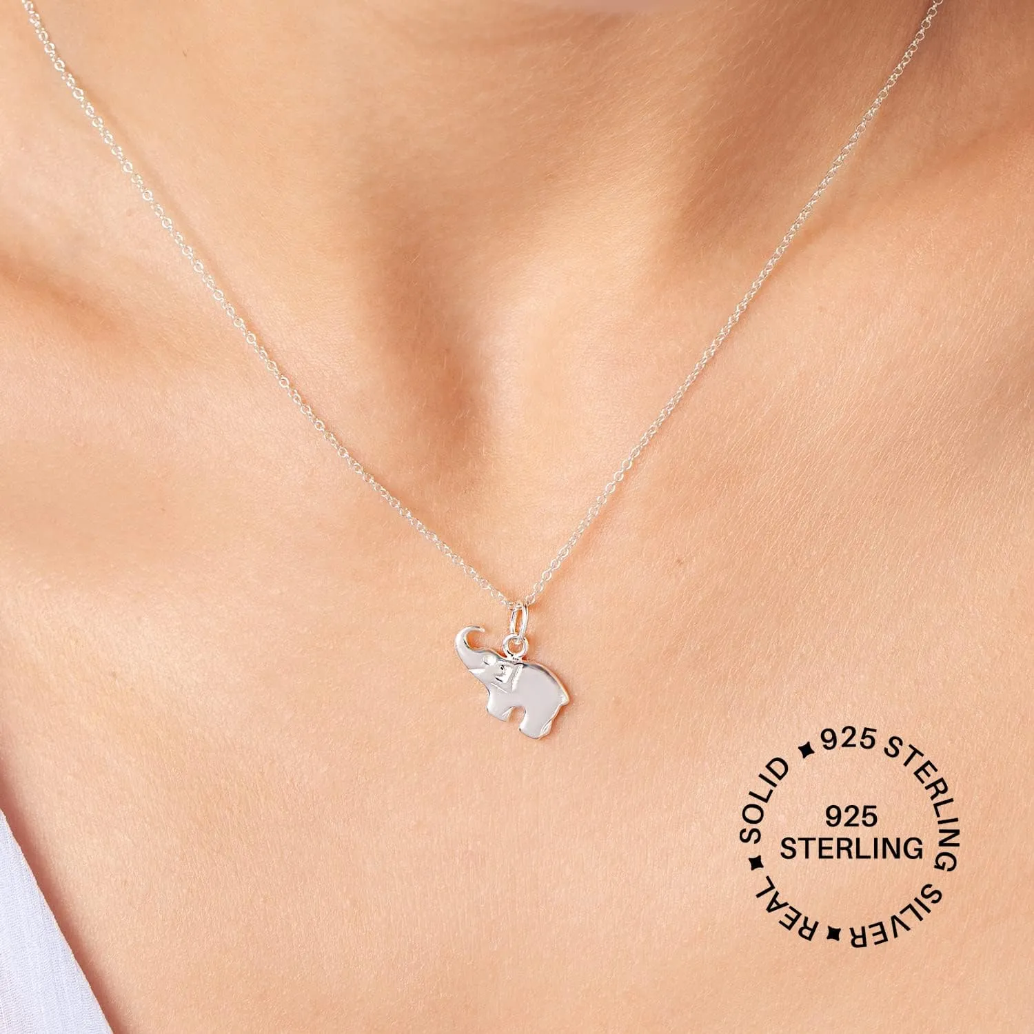 Dainty Necklace For Women, Solid 925 Sterling Silver or 14k Gold Filled Metals, Fine chain, Meaningful Pendant Gift For Her, Made In USA, 16"-18" Adjustable