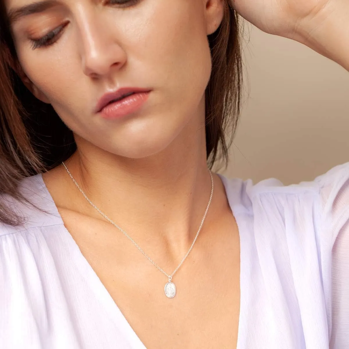 Dainty Necklace For Women, Solid 925 Sterling Silver or 14k Gold Filled Metals, Fine chain, Meaningful Pendant Gift For Her, Made In USA, 16"-18" Adjustable