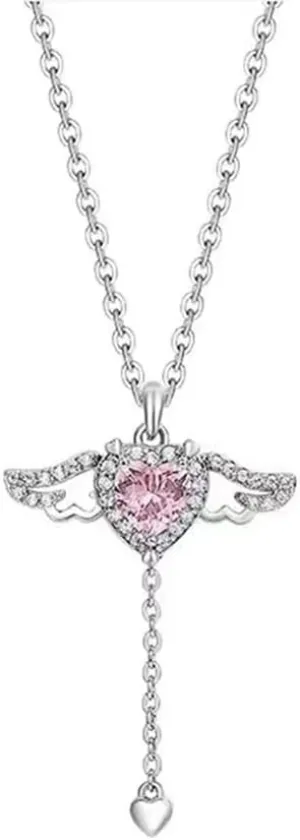 Diamond Necklaces for Women, Double Cross Pendant Necklace Dainty Gold Necklace Trendy Gold Necklace Jewelry Gifts for Girls