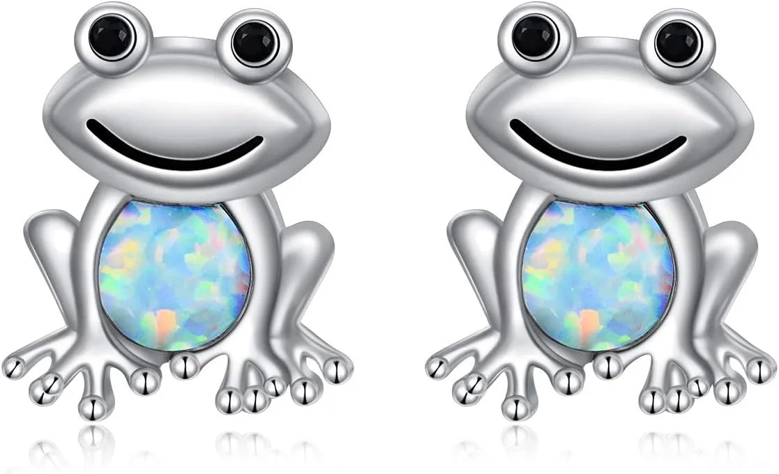 Earrings for Women 925 Sterling Silver Stud Butterfly Turtle Dolphin Frog Bunny Owl Stud Earrings Animal Jewelry Birthday Mothers Day Gifts
