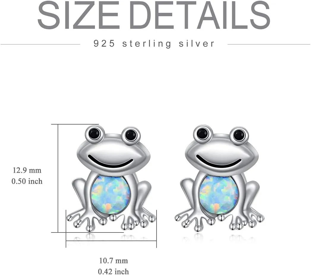 Earrings for Women 925 Sterling Silver Stud Butterfly Turtle Dolphin Frog Bunny Owl Stud Earrings Animal Jewelry Birthday Mothers Day Gifts