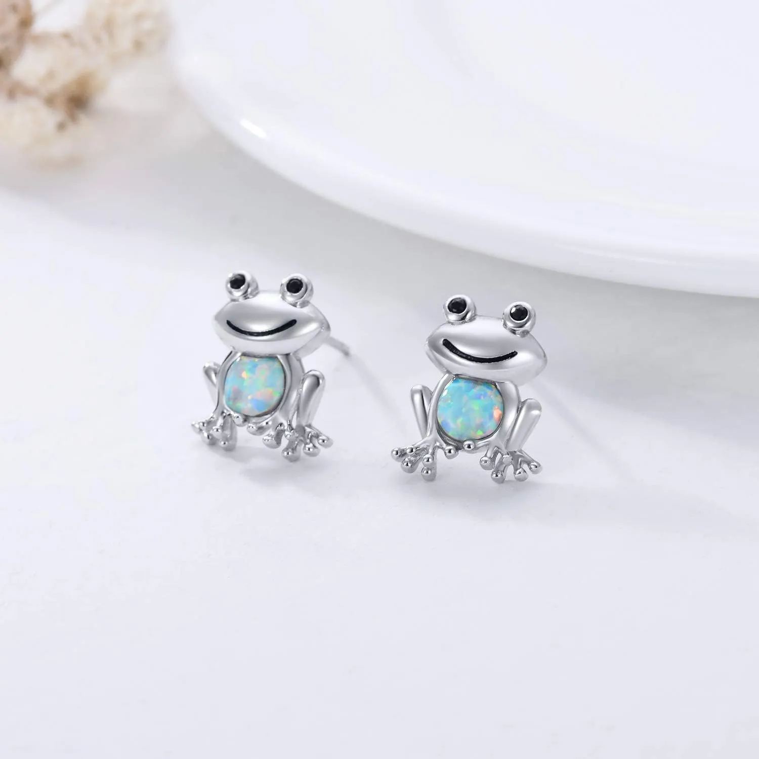 Earrings for Women 925 Sterling Silver Stud Butterfly Turtle Dolphin Frog Bunny Owl Stud Earrings Animal Jewelry Birthday Mothers Day Gifts
