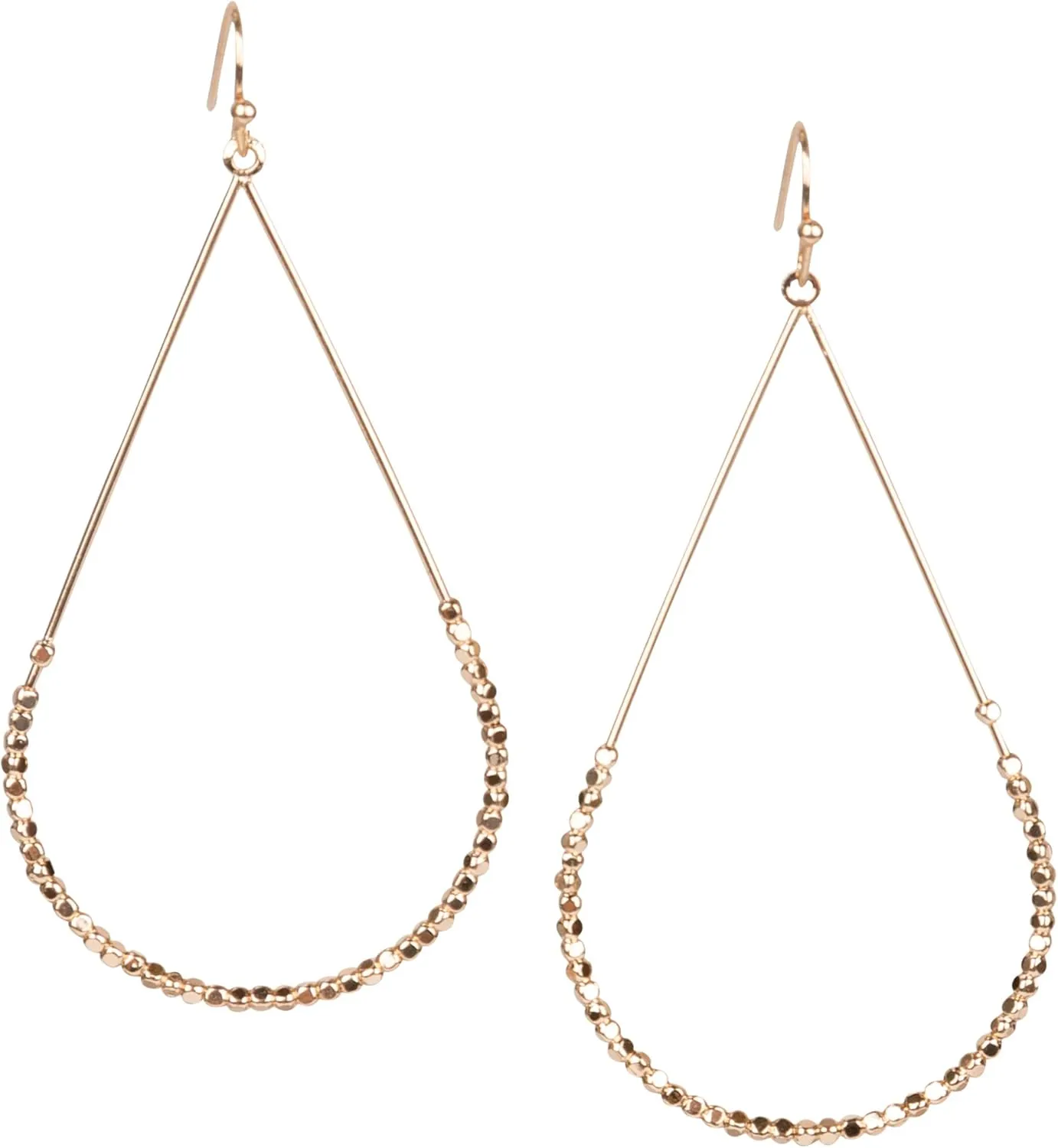 Earrings Teardrop hoop dangle drop with Seed Beads for Women