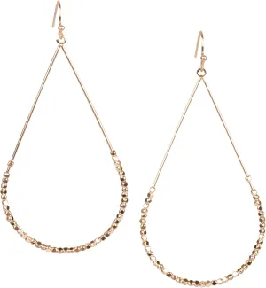 Earrings Teardrop hoop dangle drop with Seed Beads for Women