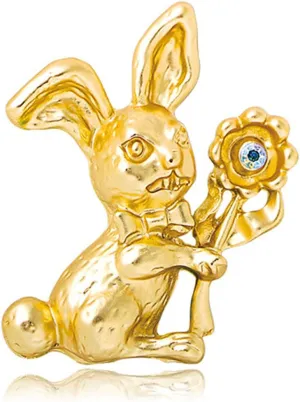 Easter Egg Rabbit Brooch Pin for Women Vintage Gold Plated Animal Bunny Brooches Colorful Crystal Flower Basket Rhinestone Bow Rabbit Brooch Spring Jewelry